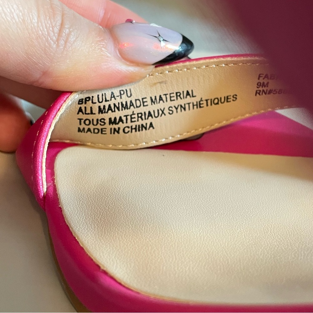 NIB BP Lula Pink Slingback Block Strappy Heels Size 9 - Picture 11 of 12